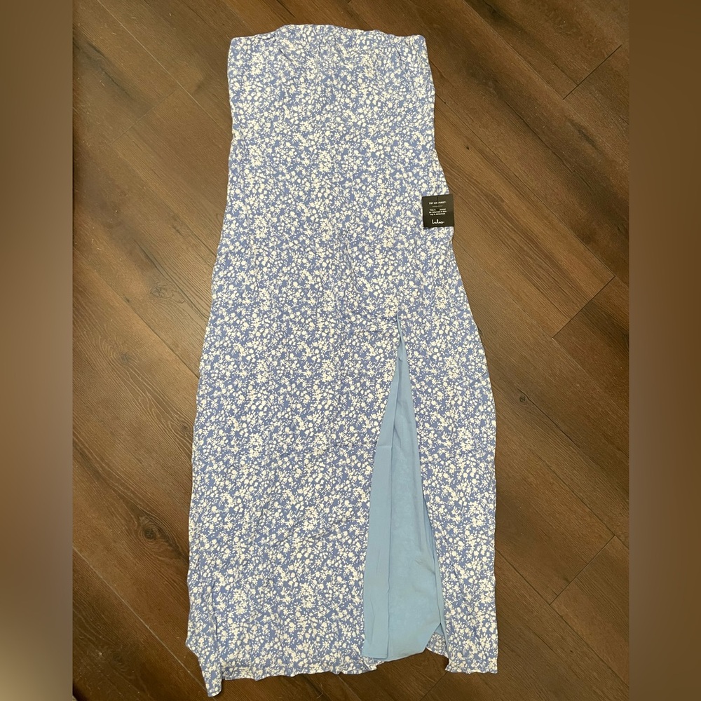 Lulus Floral Moment Strapless Maxi